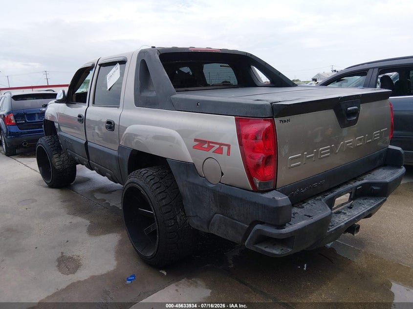 2002 CHEVROLET AVALANCHE 1500 auction photo 3
