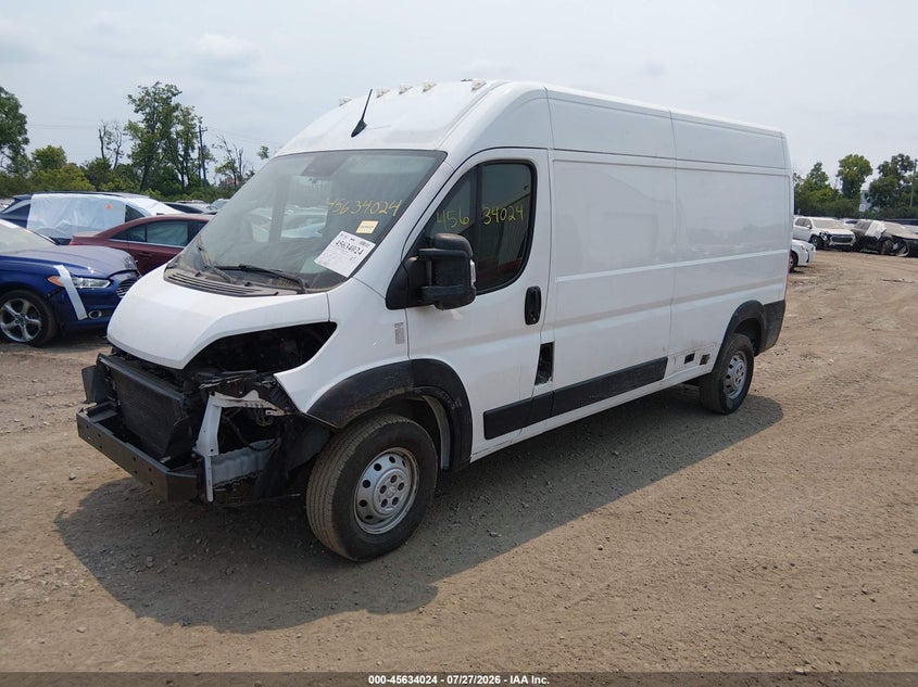 Vin: 3c6mrvhg0pe509181, lot: 46132525, ram promaster 3500 high roof 159 wb 20232
