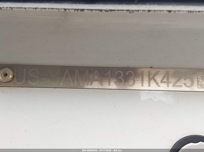 2025 Yamaha Jet Blaster VIN: YAMA1331K425 Lot: 45634036