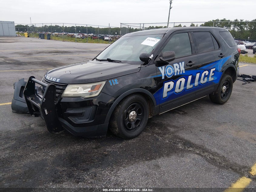 Vin: 1fm5k8ar7gga78655, lot: 46132568, ford utility police interceptor 20162