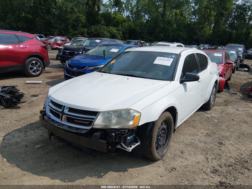 Vin: 1c3cdzab7en166259, lot: 46132682, dodge avenger se 20142