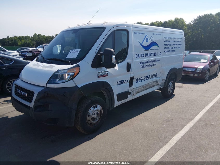 Vin: 3c6trvag0le119911, lot: 46132687, ram promaster 1500 low roof 136 wb 20202