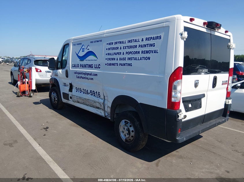 Vin: 3c6trvag0le119911, lot: 46132687, ram promaster 1500 low roof 136 wb 20203