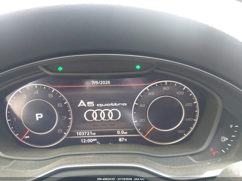2019 Audi A5 45 Premium VIN: WAUENCF52KA067771 Lot: 45634187