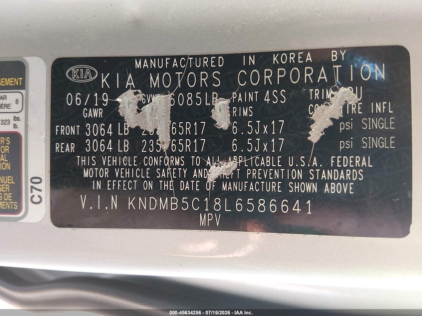 2020 KIA SEDONA LX · Photo 9