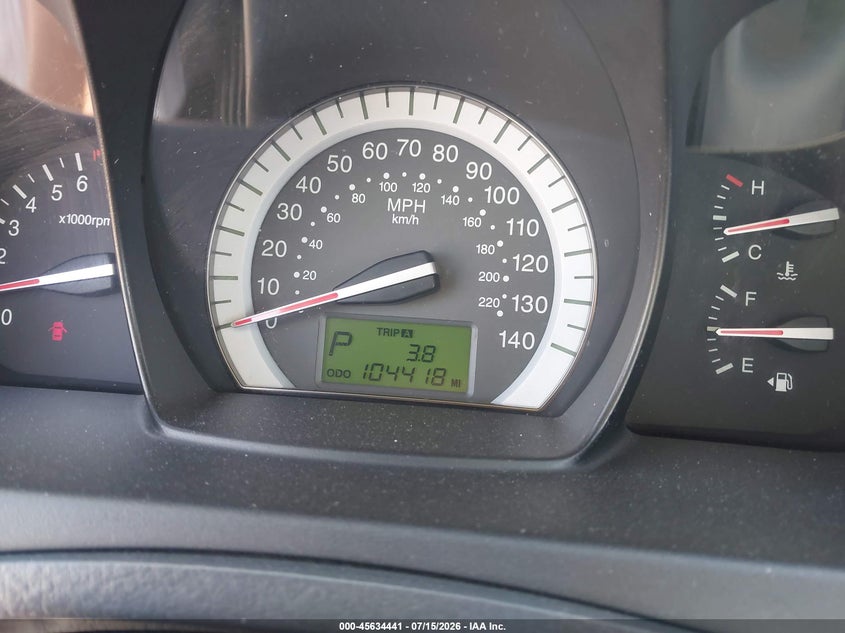 2007 Kia Spectra Ex VIN: KNAFE121275377494 Lot: 45634441