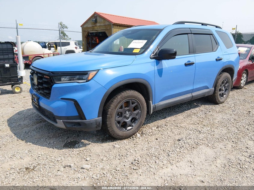 2025 Honda Pilot, Затопление, IAAI, VIN 5FNYG1H66SB150552 — фото 2
