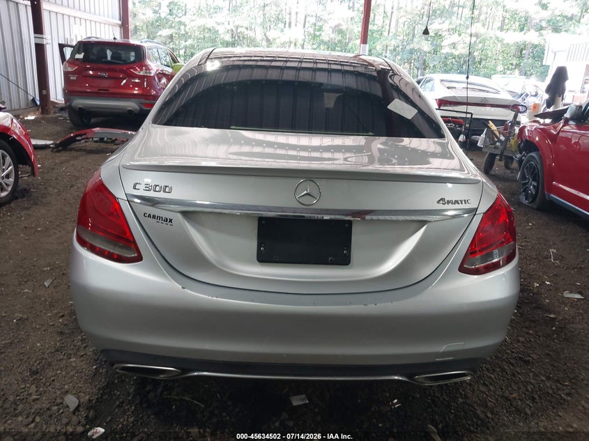 2016 Mercedes-Benz C 300 4Matic VIN: 55SWF4KBXGU174523 Lot: 45634502
