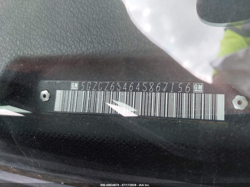 2004 Saturn Vue V6 VIN: 5GZCZ63464S867156 Lot: 45634670