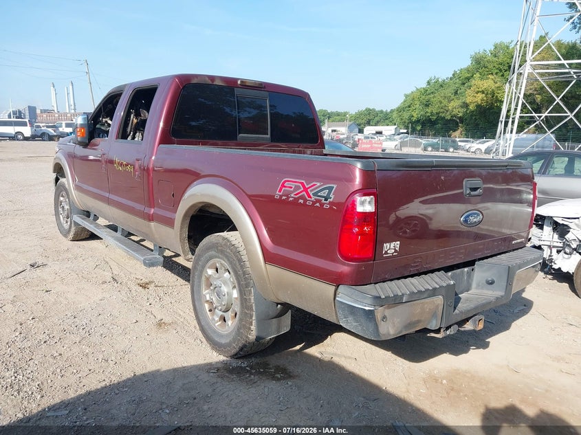 Vin: 1ft7w2b63ceb77479, lot: 46133560, ford super duty f-250 srw lariat 20123