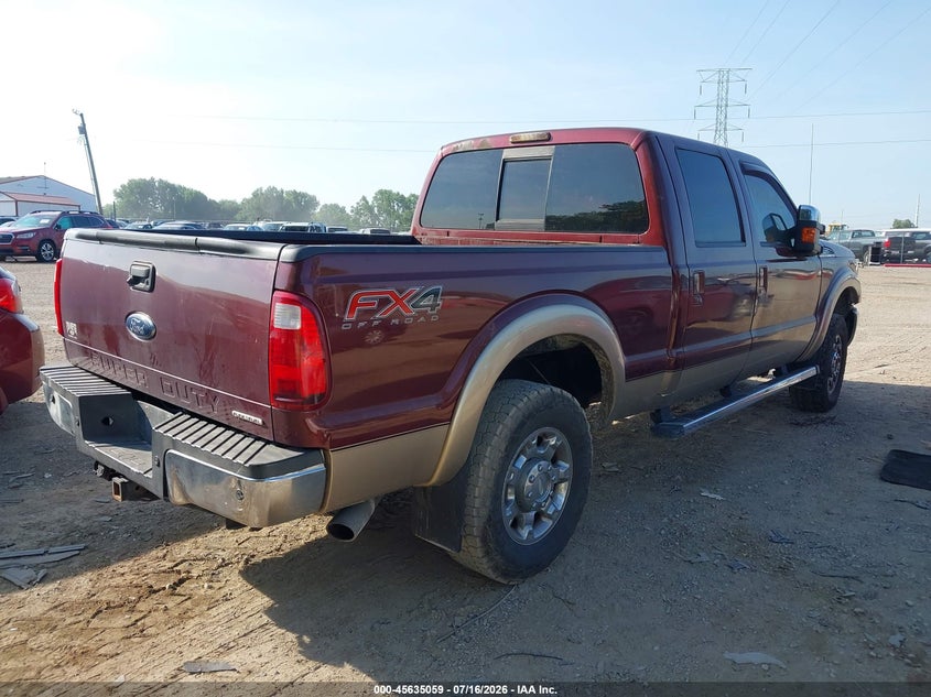 Vin: 1ft7w2b63ceb77479, lot: 46133560, ford super duty f-250 srw lariat 20124