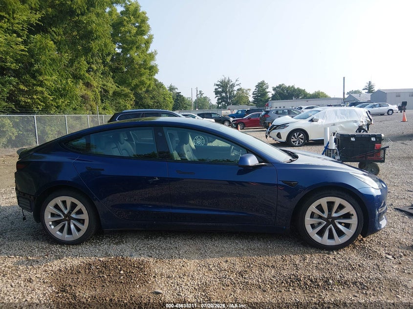 2022 Tesla Model 3 Long Range Dual Motor All-Wheel Drive VIN: 5YJ3E1EB4NF187086 Lot: 45635211