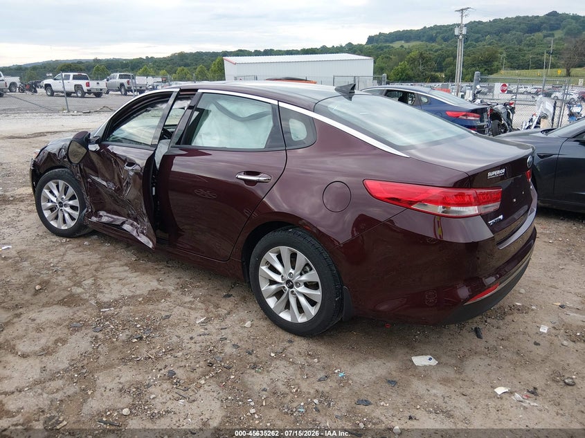 Vin: 5xxgu4l3xhg174281, lot: 46133762, kia optima ex 20173