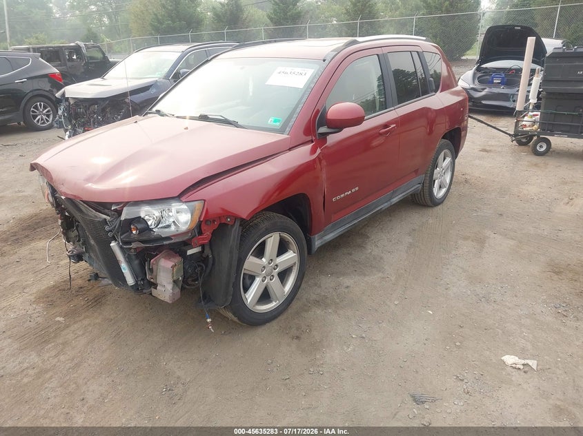 Vin: 1c4njcea6ed679343, lot: 46133784, jeep compass high altitude 20142