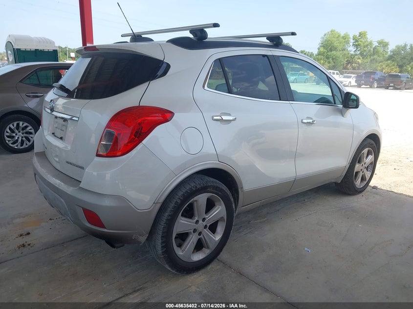 Vin: kl4cjbsb4fb113543, lot: 46133903, buick encore convenience 20154