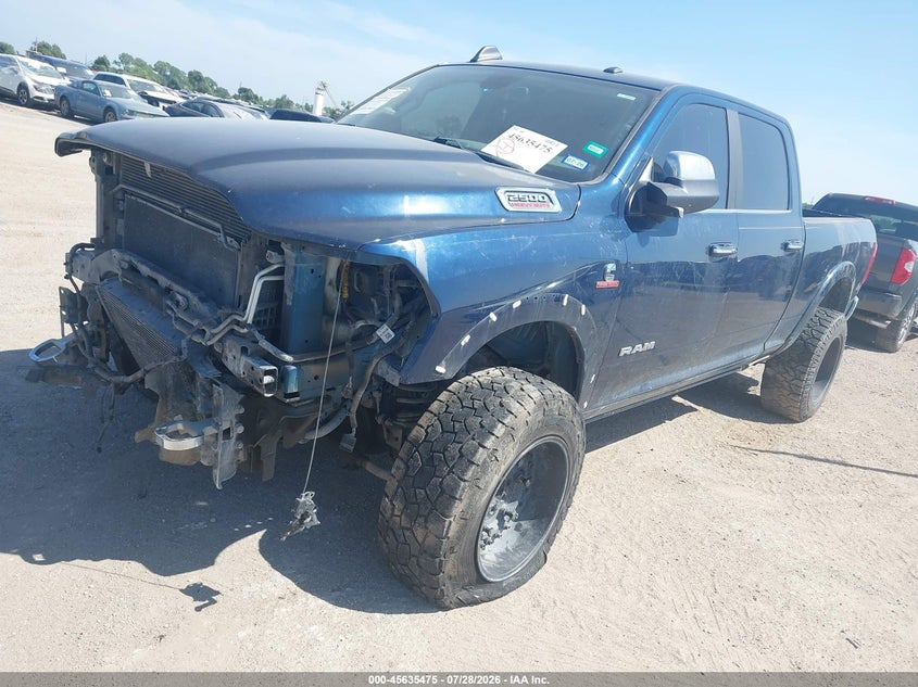 Vin: 3c6ur5fl2kg553955, lot: 46133976, ram 2500 laramie  4x4 6'4 box 20192