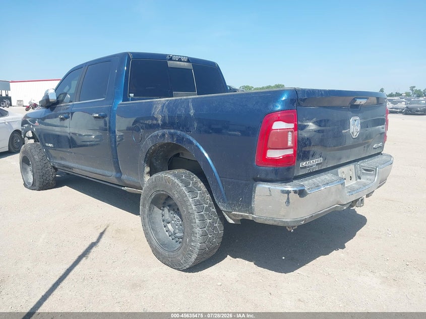Vin: 3c6ur5fl2kg553955, lot: 46133976, ram 2500 laramie  4x4 6'4 box 20193