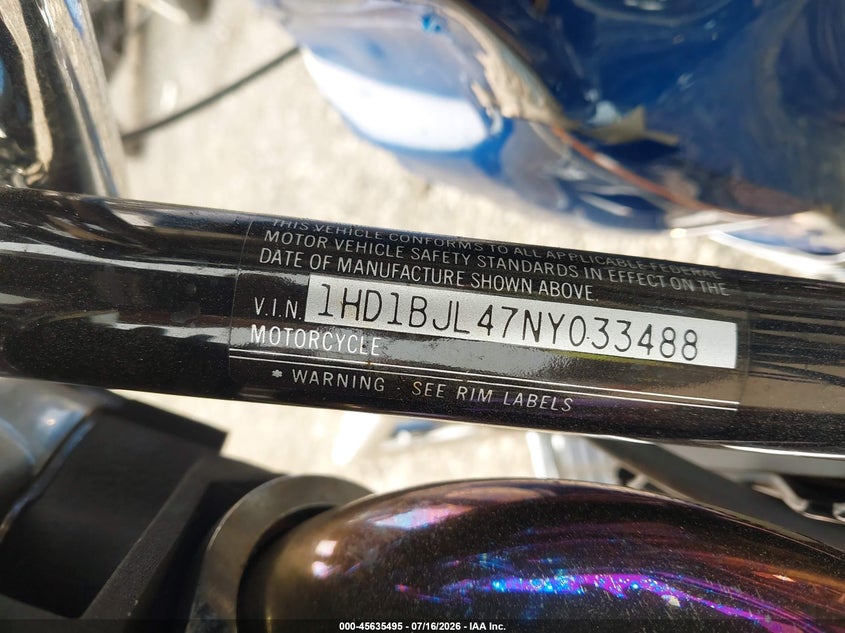 1992 Harley-Davidson Flstc VIN: 1HD1BJL47NY033488 Lot: 45635495