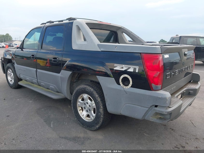 2002 Chevrolet Avalanche 1500 VIN: 3GNEK13T12G147915 Lot: 45635497
