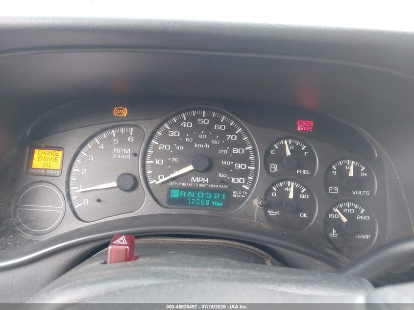 2002 Chevrolet Avalanche 1500 VIN: 3GNEK13T12G147915 Lot: 45635497
