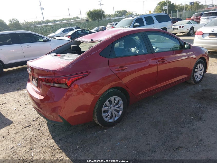 2022 Hyundai Accent Se VIN: 3KPC24A64NE168286 Lot: 45635905