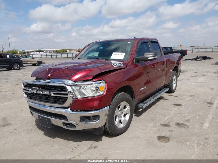 Vin: 1c6rrebt2nn157970, lot: 46134621, ram 1500 lone star  4x2 6'4 box 20222