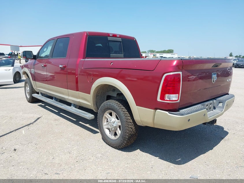 Vin: 3c6ur5pl6dg550798, lot: 46134841, ram 2500 laramie longhorn 20133