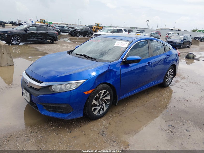 2017 Honda Civic, Удар сзади, IAAI, VIN 19XFC2F70HE055701 — фото 2