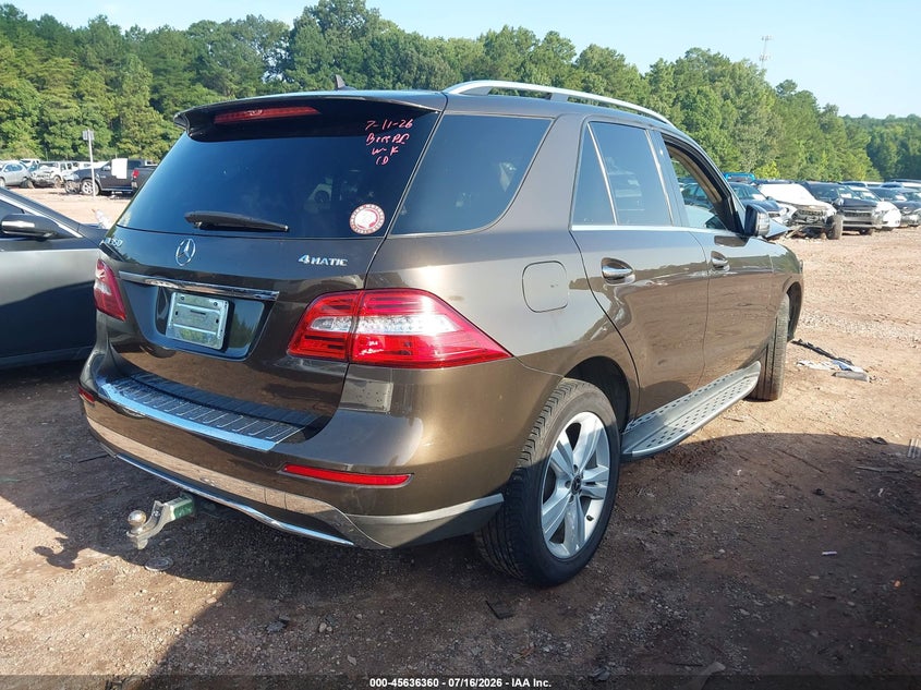 Vin: 4jgda5hb5da171341, lot: 46134861, mercedes-benz ml 350 4matic 20134