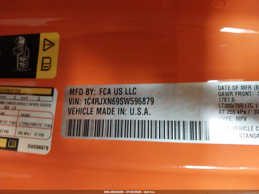 2025 Jeep Wrangler 4Xe Willys 4Xe VIN: 1C4RJXN69SW596879 Lot: 45636389