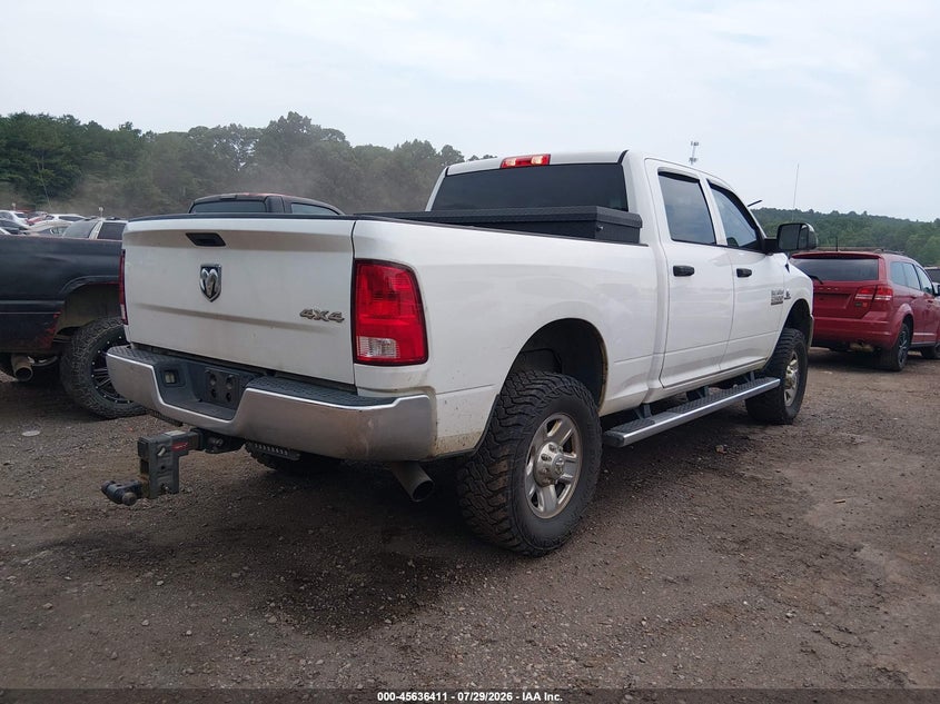 Vin: 3c6ur5cl5jg419766, lot: 46134910, ram 2500 tradesman  4x4 6'4 box 20184