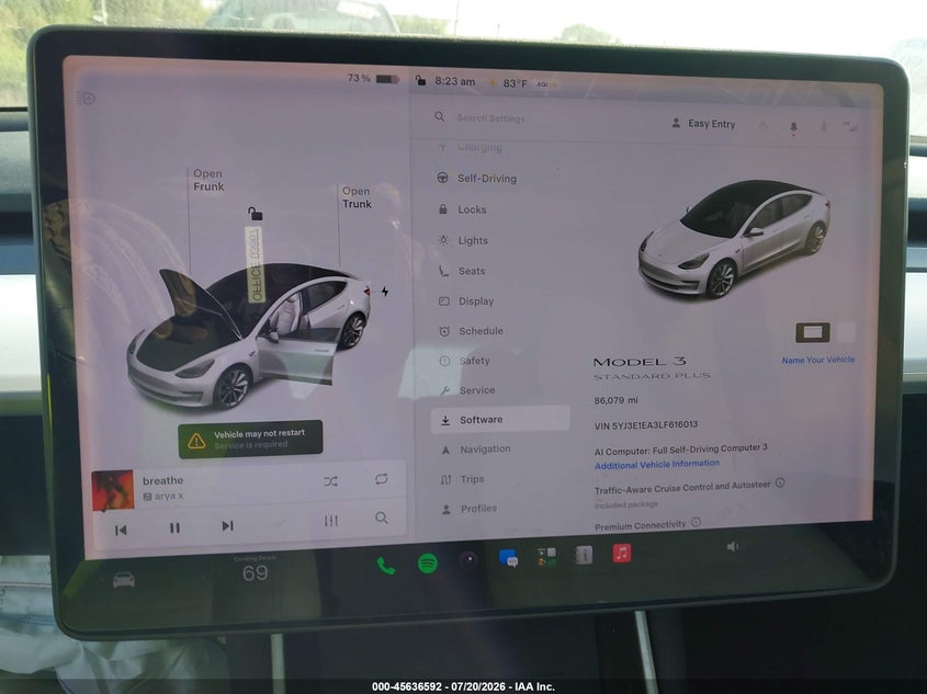 2020 TESLA MODEL 3 auction photo 7