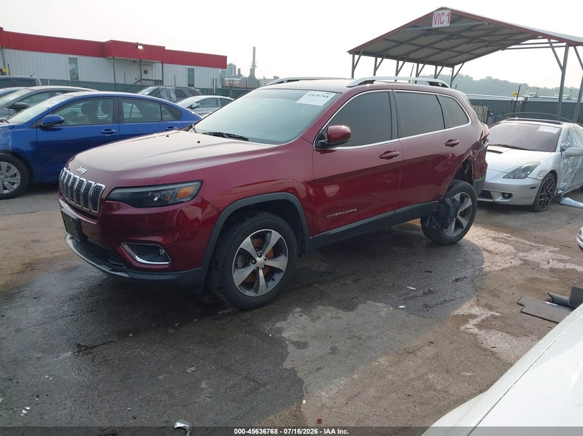 2019 Jeep Cherokee, Left Rear, IAAI, VIN 1C4PJMDX0KD409248 — photo 2
