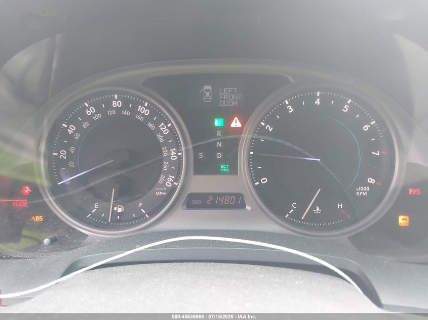 2008 Lexus Is 250 VIN: JTHBK262085076595 Lot: 45636869