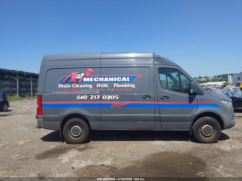 2020 Mercedes-Benz Sprinter 2500 Standard Roof I4 VIN: W1Y40BHY4LT034416 Lot: 45636964