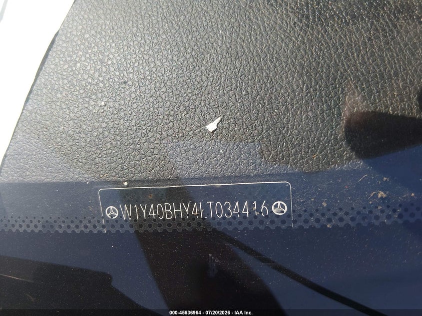 2020 Mercedes-Benz Sprinter 2500 Standard Roof I4 VIN: W1Y40BHY4LT034416 Lot: 45636964