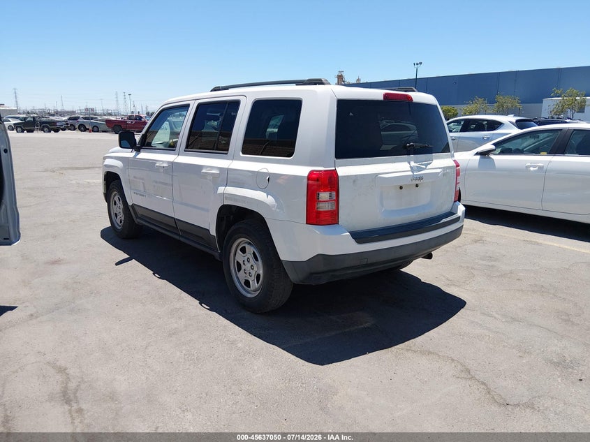 Vin: 1c4njpba7ed864349, lot: 46135551, jeep patriot sport 20143