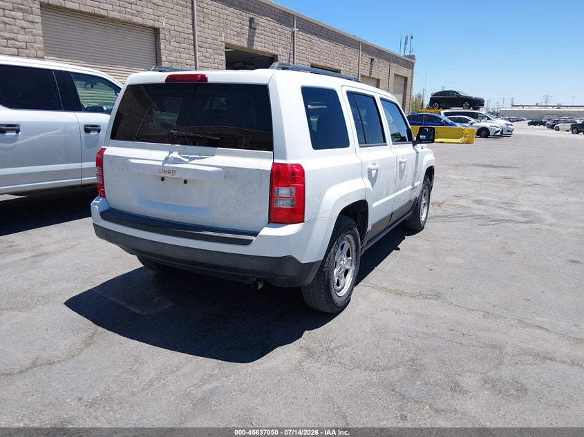 Vin: 1c4njpba7ed864349, lot: 46135551, jeep patriot sport 20144