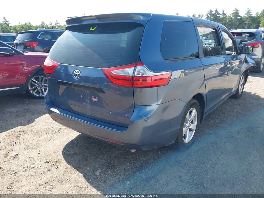 2017 TOYOTA SIENNA VAN 3.5L V-6 DI, DOHC, VVT, 296HP