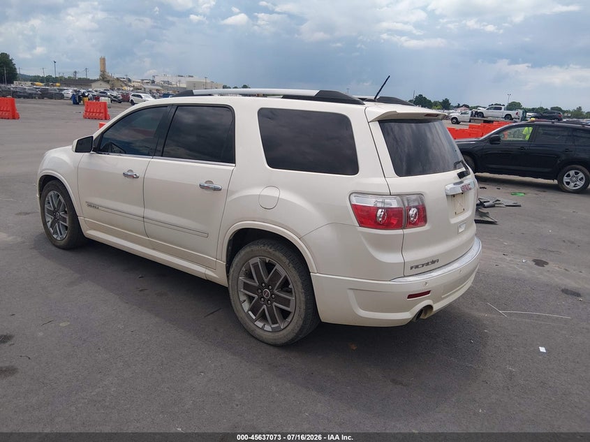 Vin: 1gkkvted6cj394615, lot: 46135574, gmc acadia denali 20123