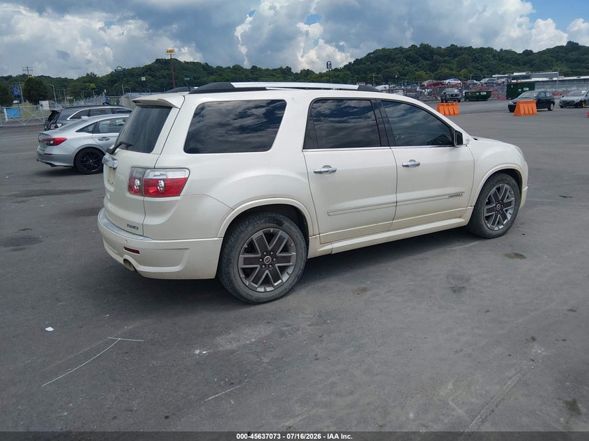 Vin: 1gkkvted6cj394615, lot: 46135574, gmc acadia denali 20124