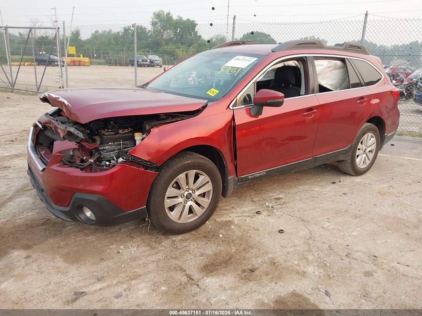 Vin: 4s4bsafcxj3393947, lot: 46135652, subaru outback 2.5i premium 20182