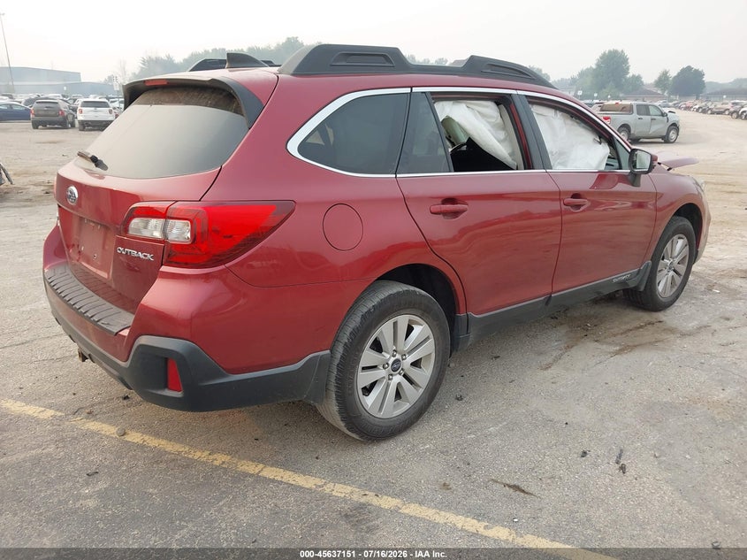 Vin: 4s4bsafcxj3393947, lot: 46135652, subaru outback 2.5i premium 20184