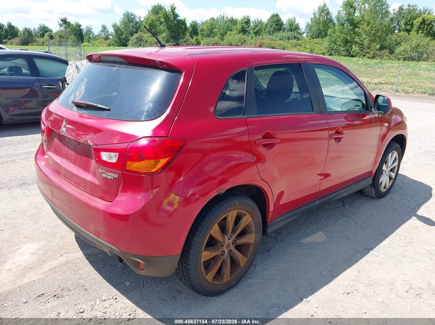 Vin: 4a4ap3au9de013284, lot: 46135655, mitsubishi outlander sport es 20134