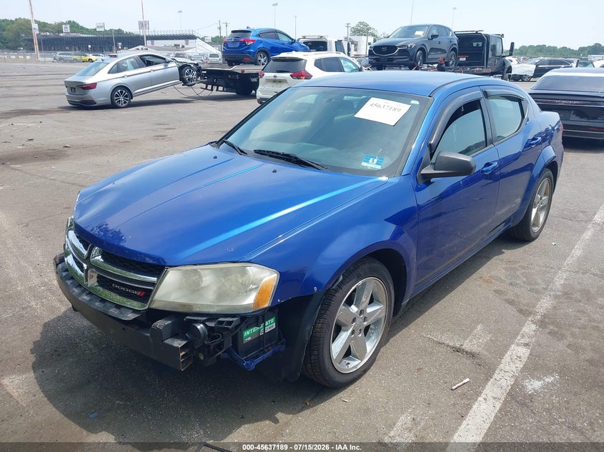 Vin: 1c3cdzab2dn537133, lot: 46135690, dodge avenger se 20132