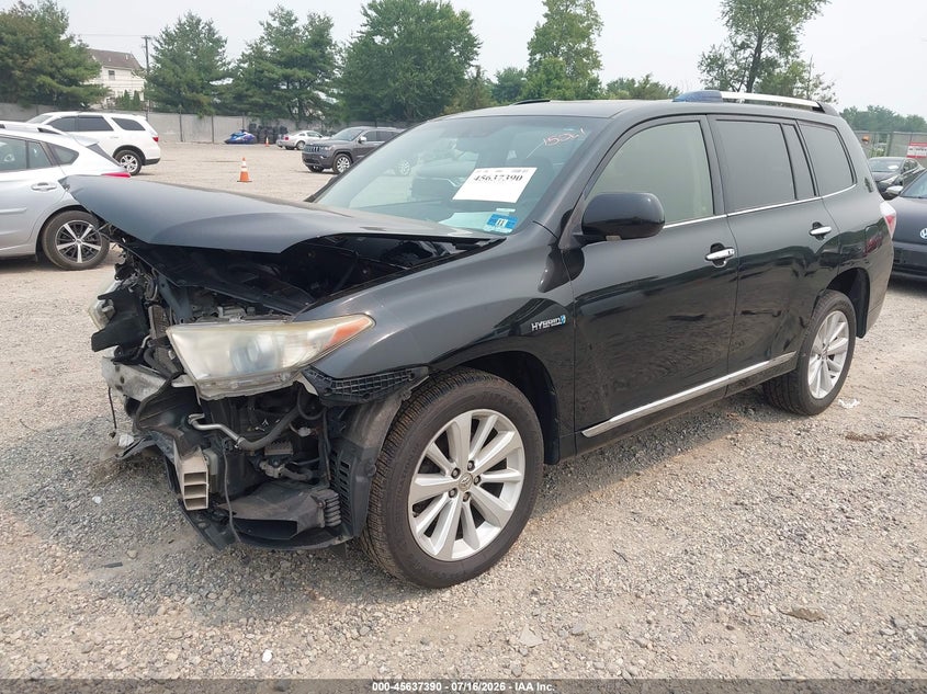 Vin: jtedc3eh4c2007627, lot: 46135891, toyota highlander hybrid limited v6 20122