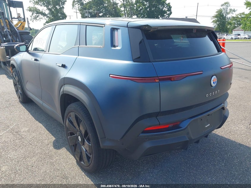 Vin: vcf1zbu29pg004759, lot: 46135978, fisker ocean one 20233