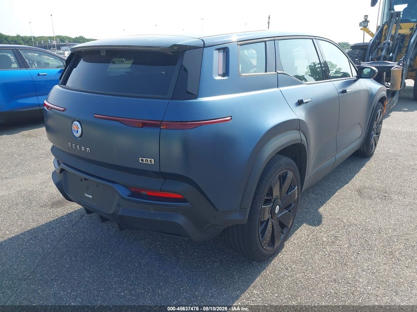 Vin: vcf1zbu29pg004759, lot: 46135978, fisker ocean one 20234