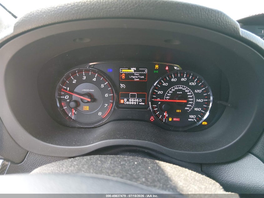2020 Subaru Wrx VIN: JF1VA1A61L9824199 Lot: 45637479