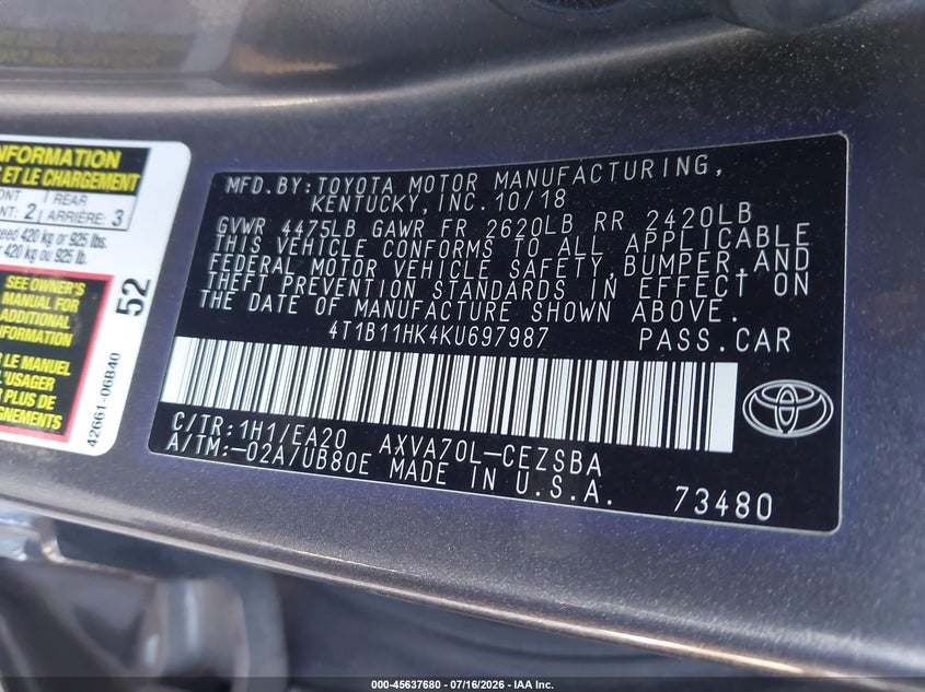 TOYOTA CAMRY - zdjęcie 9